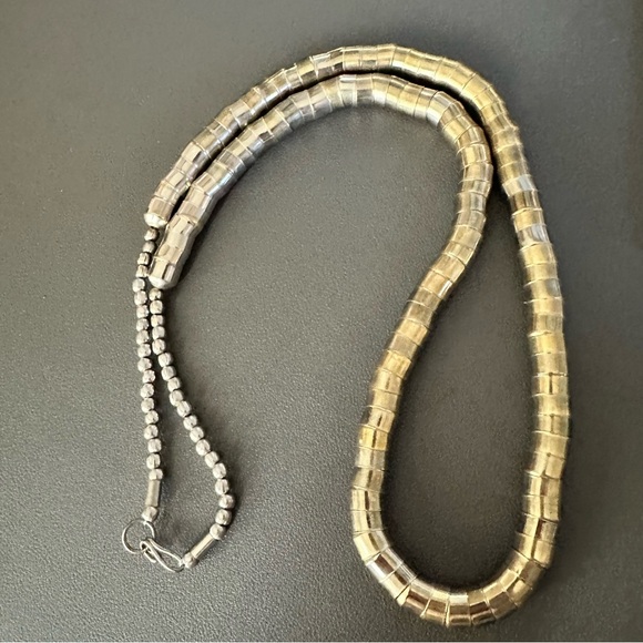 Vintage Bendable Snake Necklace 31" Mixed Metal Bold Statement Layering Art boho - Picture 5 of 7